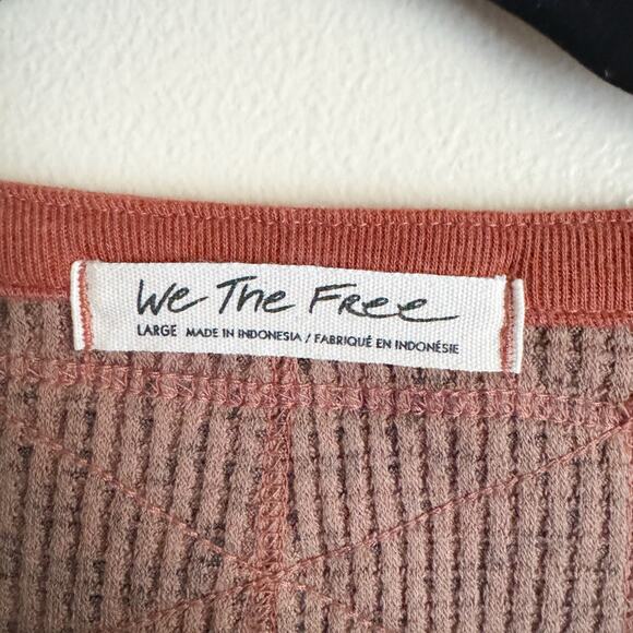 Free People Brown and Tan Button-Down Top - Picture 4 of 9